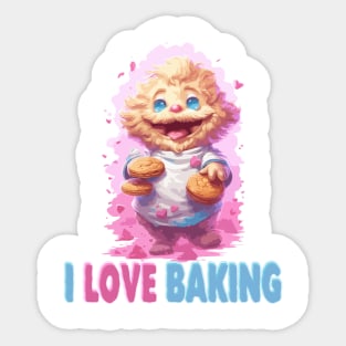 I Just Love Baking Sticker